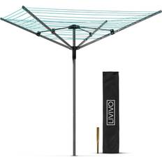 Livivo 4 Arm Rotary Airer 45M Cover & Ground Spike Garden