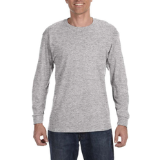 Hanes Men's Authentic Long-Sleeve T-shirt - Light Steel