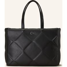 Calvin Klein Polyester Handbag with Shoulder Handles - Black