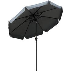 OutSunny 2.7m Patio Umbrella Garden Parasol Crank Ruffles