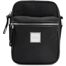 HUGO BOSS Men Crossbody Bags HUGO BOSS Reporter-Tasche aus recyceltem Gewebe mit metallener Logo-Applikation