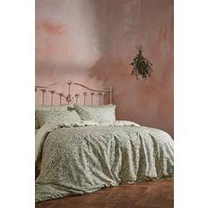 Edinburgh Weavers Malory Botanical Luxury Cotton Duvet Cover Green
