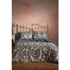 Textiles Edinburgh Weavers Liberty Floral Birds Luxury Duvet Cover Blue