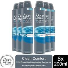 Dove Toiletries Dove Anti-Perspirant Men+Care Advanced Clean Comfort 72H Protection Deo, 200Ml, 6