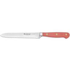 Wüsthof Classic 5-Inch Serrated Utility Knife, Coral Peach