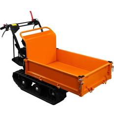 Camions T-Mech Mini dumper 6.5CV sur 2 Chenilles 18cm Brouette Electrique Motorisée Mini