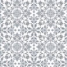 Wallpapers Tempaper Ornamental Tile Peel and Stick Sterling Grey