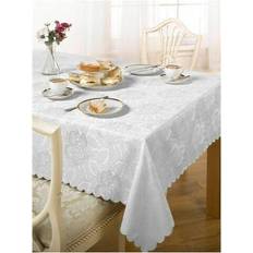 Emma Barclay Damask Rose Tablecloth Beige, Pink, Green, White