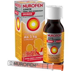 Rezeptfreie Arzneimittel Nurofen Fieber- und Schmerzsaft Erdbeer 40mg 100ml Oraltropfen