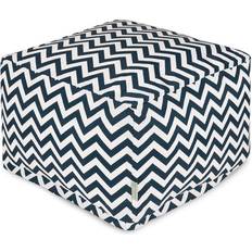 Majestic Home Goods 85907220298 Navy Chevron Large Pouffe