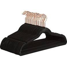 Hangers Amazon Basics Velvet Suit Hangers 30-Pack Black Rose Gold Hanger