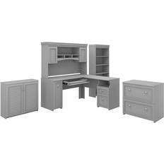 Furniture Bush Fairview 60"W L-Shaped Storage Cabinet