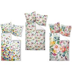 Bed Linen Janine Mako Satin Bettwäsche 135x200 Duvet Cover Multicolour, Green (200x)