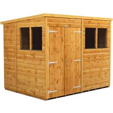 Outbuildings power Pent Roof Double Door Shed (Building Area )