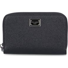 Dolce & Gabbana Small calfskin zip-around wallet with logo tag