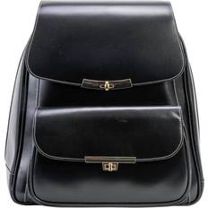 Black - Leather Computer Bags McKlein Kendall Leather Business Laptop Backpack, Black