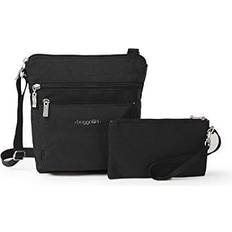 Baggallini Pocket Crossbody Travel Bag - Black/Sand