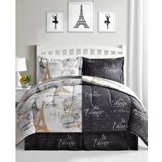 Black Bed Linen FairField Square Collection Paris Bed Linen Black, White, Gold (259.1x228.6)