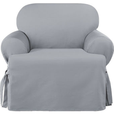 Sure Fit Heavy Weight Cotton Canvas Chair Cushions Gray, Blue