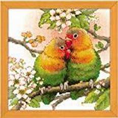 Riolis Riolis counted cross stitch kit lovebirds, diy