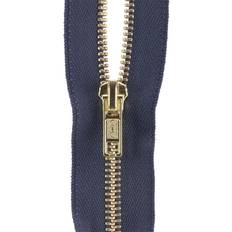 Zippers Navy Heavyweight Brass Separating Metal Zipper 24"