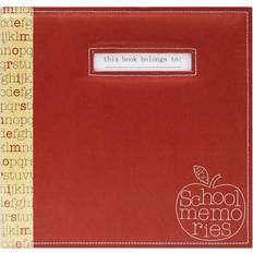 MBI school memories post bound album w/name window 12"x12"-red apple -850010