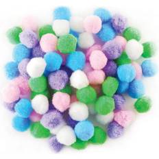 Pom Poms Assorted Pastel Pom-Poms 1" 80/Pkg