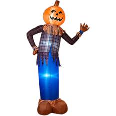 Décorations Gonflables Gerson 96 Inch Electric Inflatable Halloween Scarecrow Blue/Brown/Orange One-Size