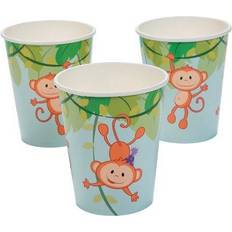 Birthdays Paper Cups Fun Express 1st birthday zoo paper cups, party supplies, 8 pieces