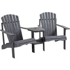 Garden & Outdoor Furniture OutSunny Wooden Double Adirondack Chair