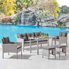 Rattan 5 Garden Patio Dining Set