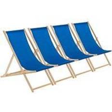 Garden & Outdoor Furniture Harbour Housewares Wooden Folding Garden Sun Lounger Deck