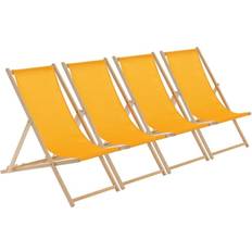 Garden & Outdoor Furniture Harbour Housewares Wooden Folding Garden Sun Lounger Deck