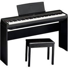 Musical Instruments Yamaha P-125ABLB Digital Piano With Wooden Stand and Bench