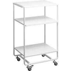 Casters Tables Yamazaki Home 3-Tier Rolling Cart Trolley Table