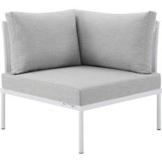 Aluminum Modular Sofa modway Harmony Collection EEI-4539-WHI-GRY Corner Modular Sofa