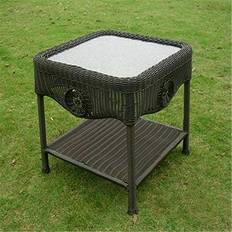 Black Outdoor Side Tables Caravan Madison Wicker Resin