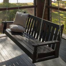 Black Patio Chairs Polywood Vineyard 60" Porch Swing