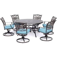 60 round outdoor dining table Hanover TRADDN7PCSWRD6 Traditions Patio Dining Set