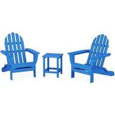 Blue Outdoor Lounge Sets Polywood Classic Folding Adirondack Outdoor Lounge Set