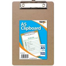 Tiger Masonite Hardboard Clipboard A5