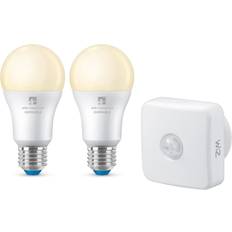 4lite 4lite WiZ Connected A60 Warm White WiFi LED Smart Bulb E27 Large Screw Pack of 2 Sensor