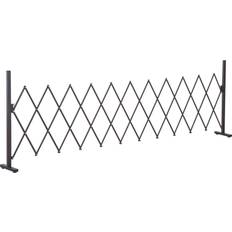 OutSunny Giardino e Ambiente Esterno OutSunny Recinzione Per Giardino A Larghezza Regolabile 35-300 cm Marrone Scuro