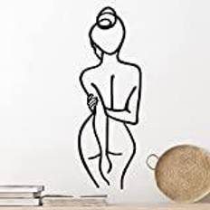 Woman Body Vægdekor Sort Emaljeskilte