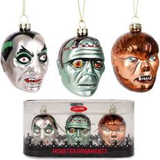 Stone Christmas Decorations Archie McPhee Set 3 Monsters Blown Christmas Tree Ornament