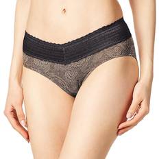 Brown - Hipsters Panties Warner's No Pinching No Problems Dig Free Lace Hipster - Toasted Almond Black Swirl