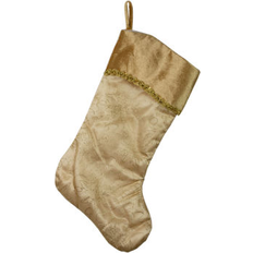 Gold Stockings Northlight 20 Gold Glittered Poinsettia Christmas Stocking