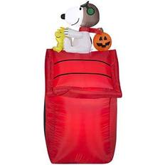 White Figurines Gemmy Christmas Airblown Inflatable Snoopy as Flying Ace Figurine