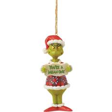 Green Figurines Jim Shore Seuss The Grinch You're a Mean One Holiday Ornament Dekofigur