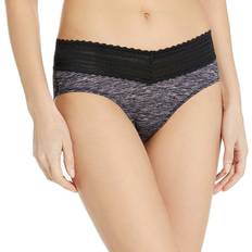 Polyester Panties Warner's No Pinching No Problems Dig Free Lace Hipster - Charcoal Heather Print